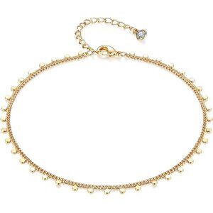 Anklet Bracelets for Women Gold Plated Dainty Waterproof Anklet Trendy